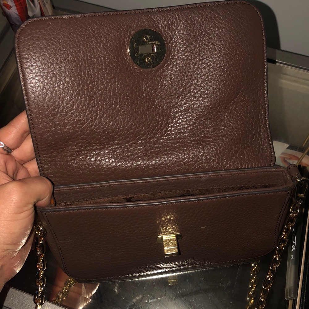 Brown Tory Burch Crossbody with Gold Chain - Picture 2 of 3